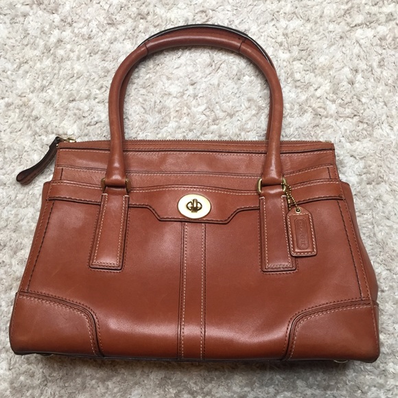 Coach Handbags - Coach D0793-11047 Tan Leather Carryall Bag